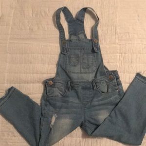 Girls size 12 Capri length Jean overalls